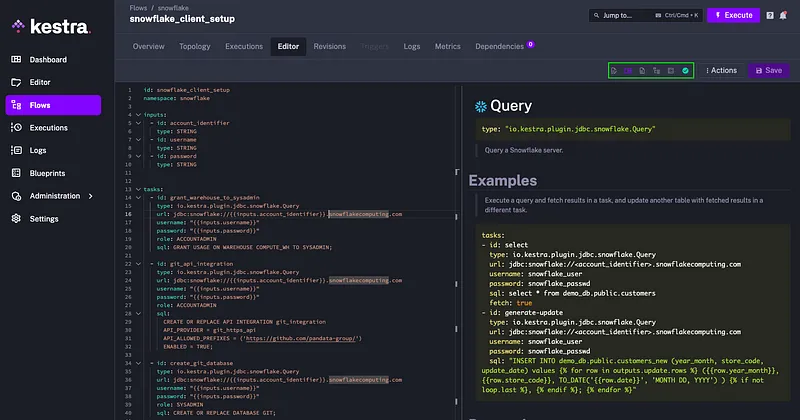 Kestra source and documentation view